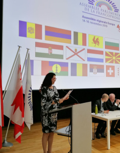 16 November 2019 MA Jadranka Jovanovic at the 32nd session of the Parliamentary Assembly of La Francophonie 